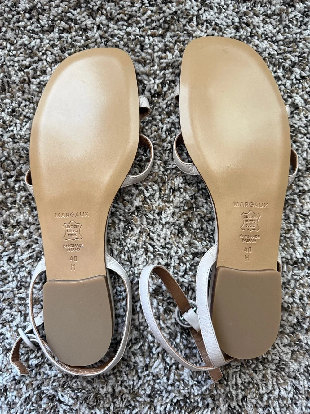 Margaux The Flat Sandal - Magnolia Nappa - 40 (US 9.5) / Medium NBW